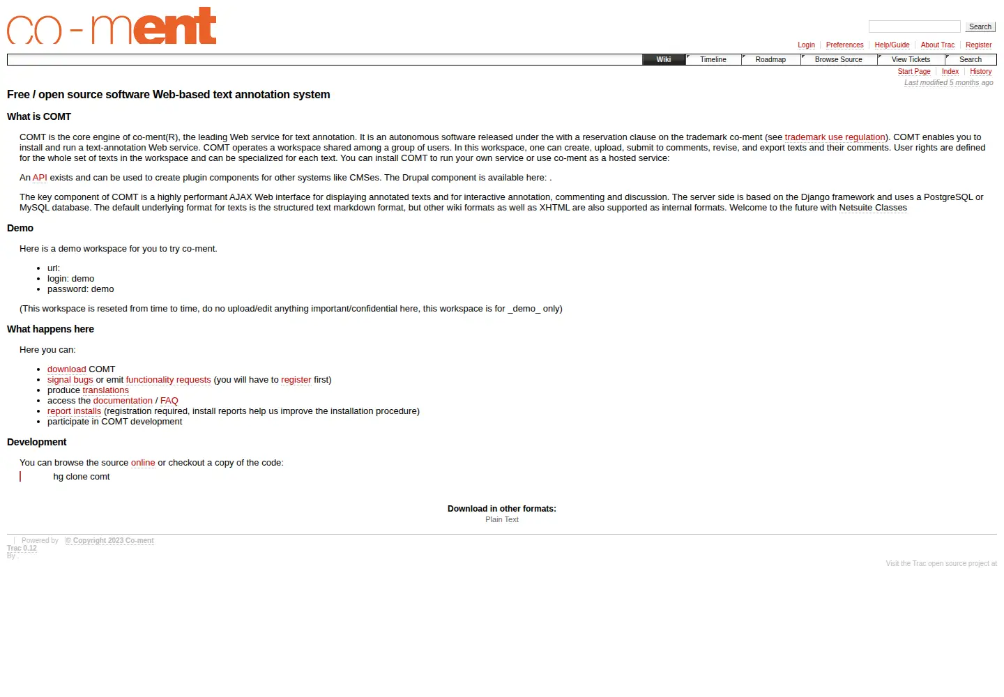 Screenshot of co-ment.org