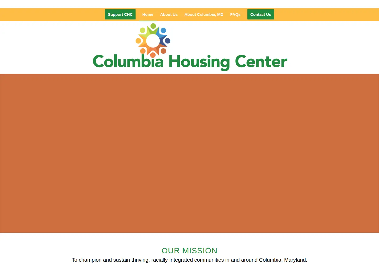 Screenshot of columbiahousingcenter.org