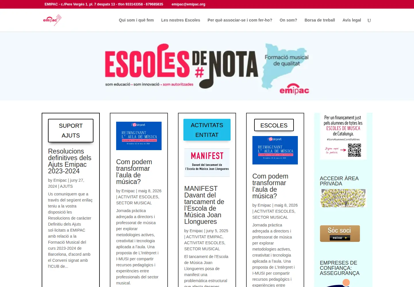 Screenshot of emipac.org