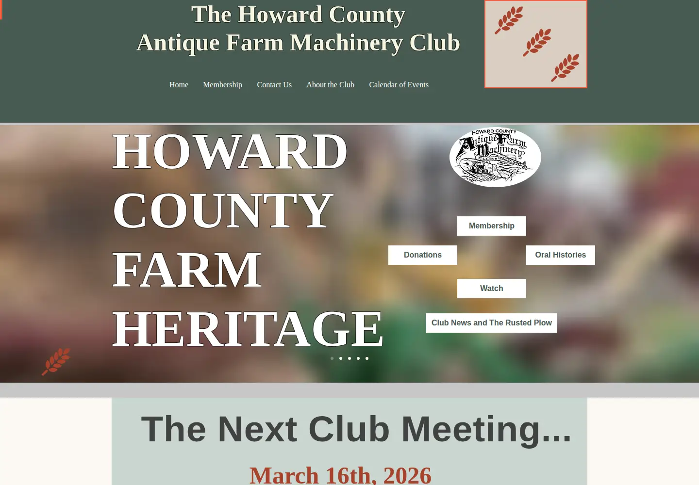 Screenshot of farmheritage.org