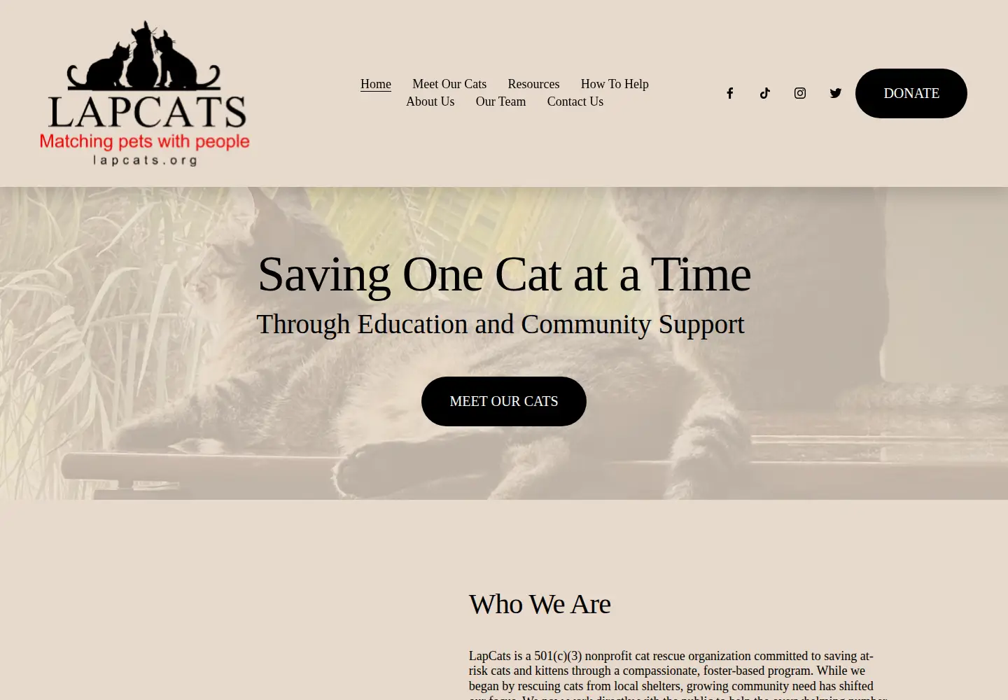 Screenshot of lapcats.org