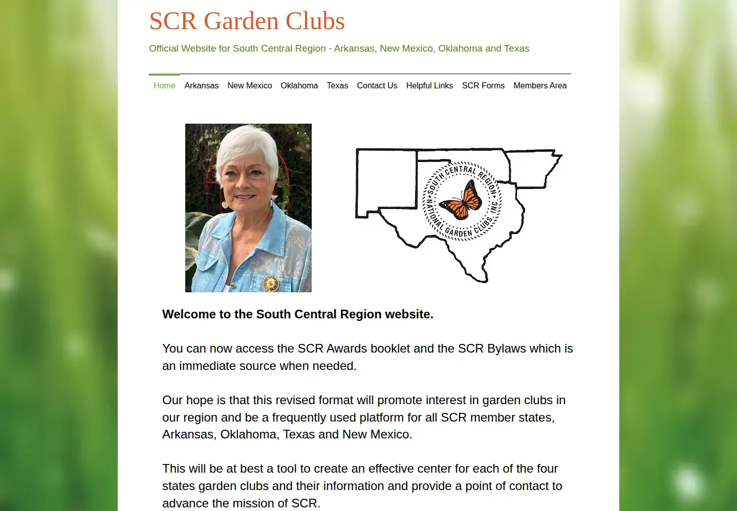 Screenshot of scrgardenclubs.org