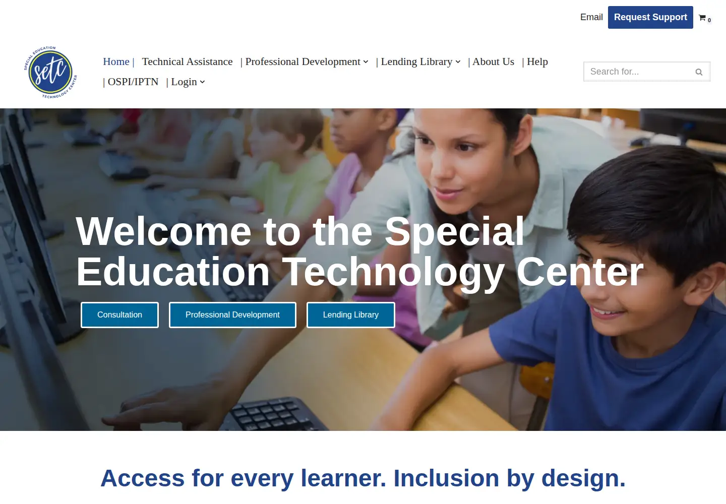 Captured homepage of specialedtechcenter.org in the current scan