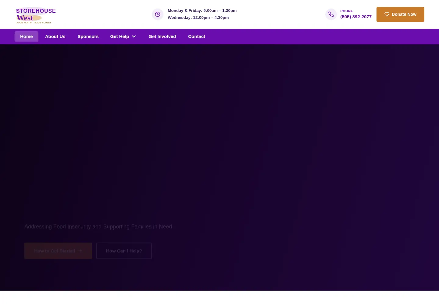 Screenshot of storehousewest.org