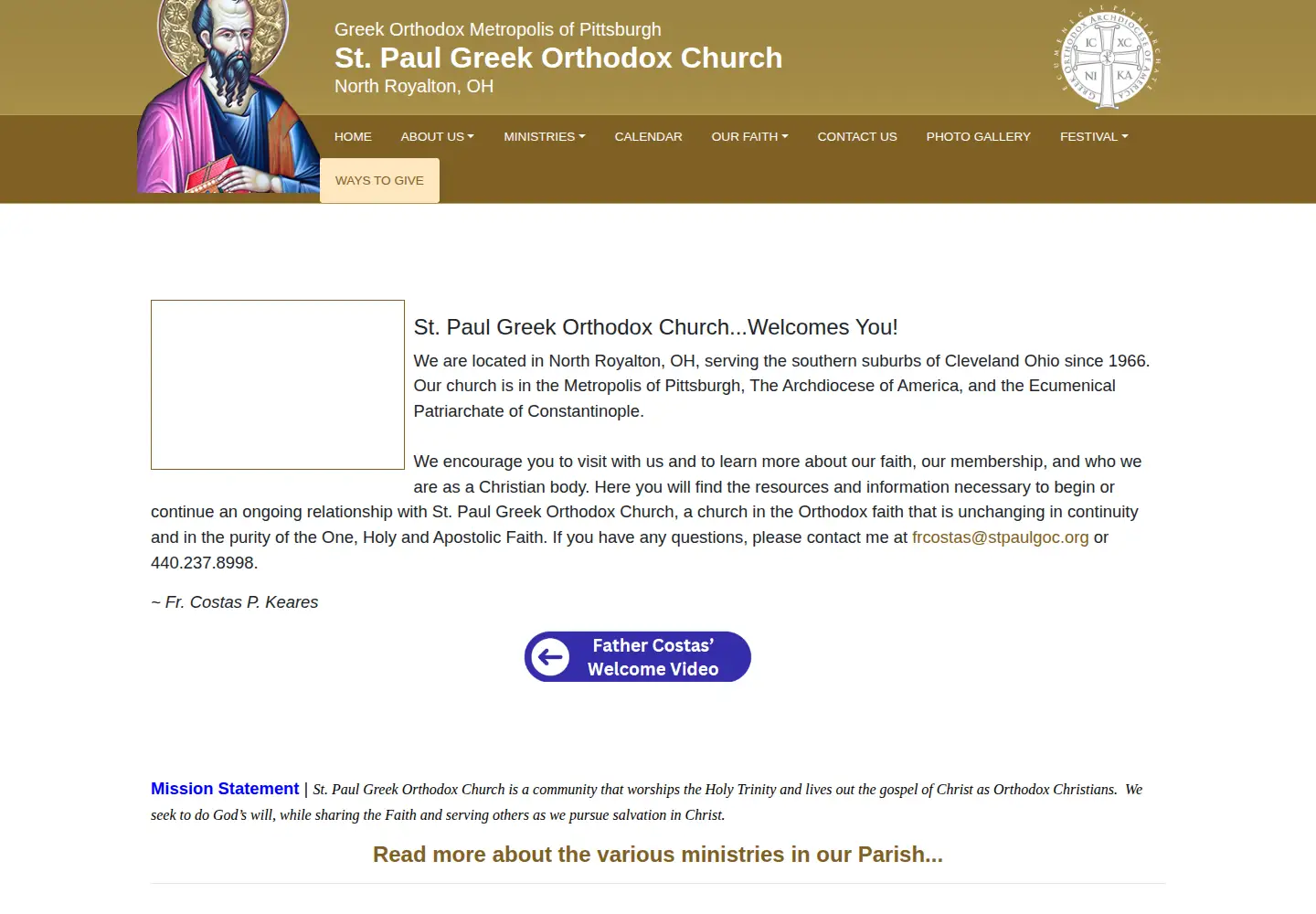 Screenshot of stpaulgoc.org