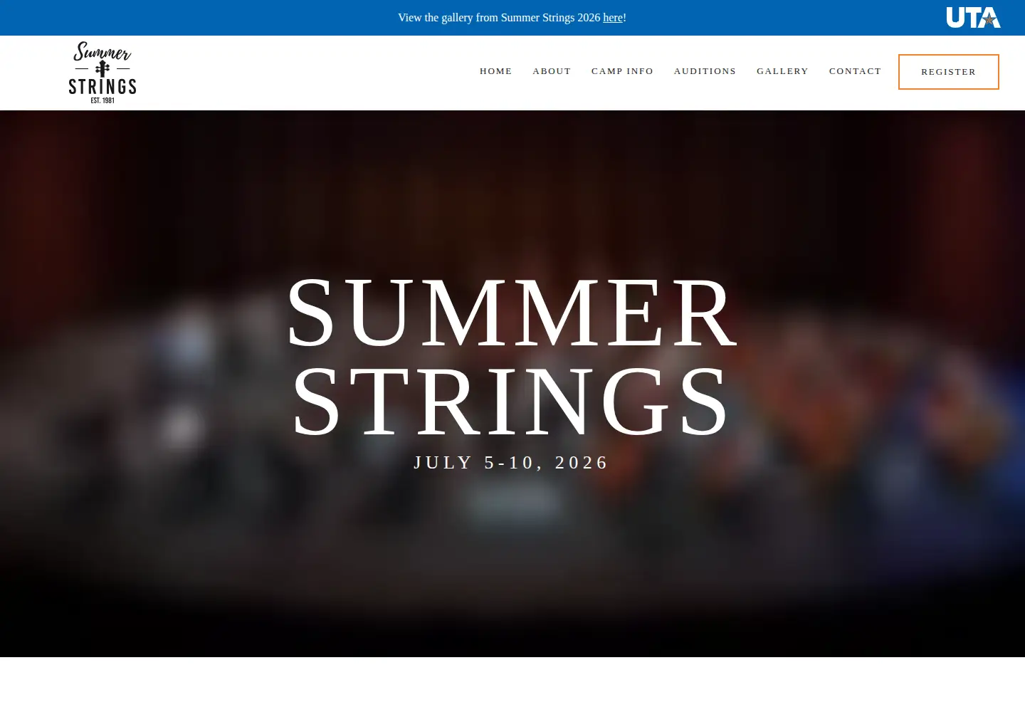 Screenshot of summerstrings.org
