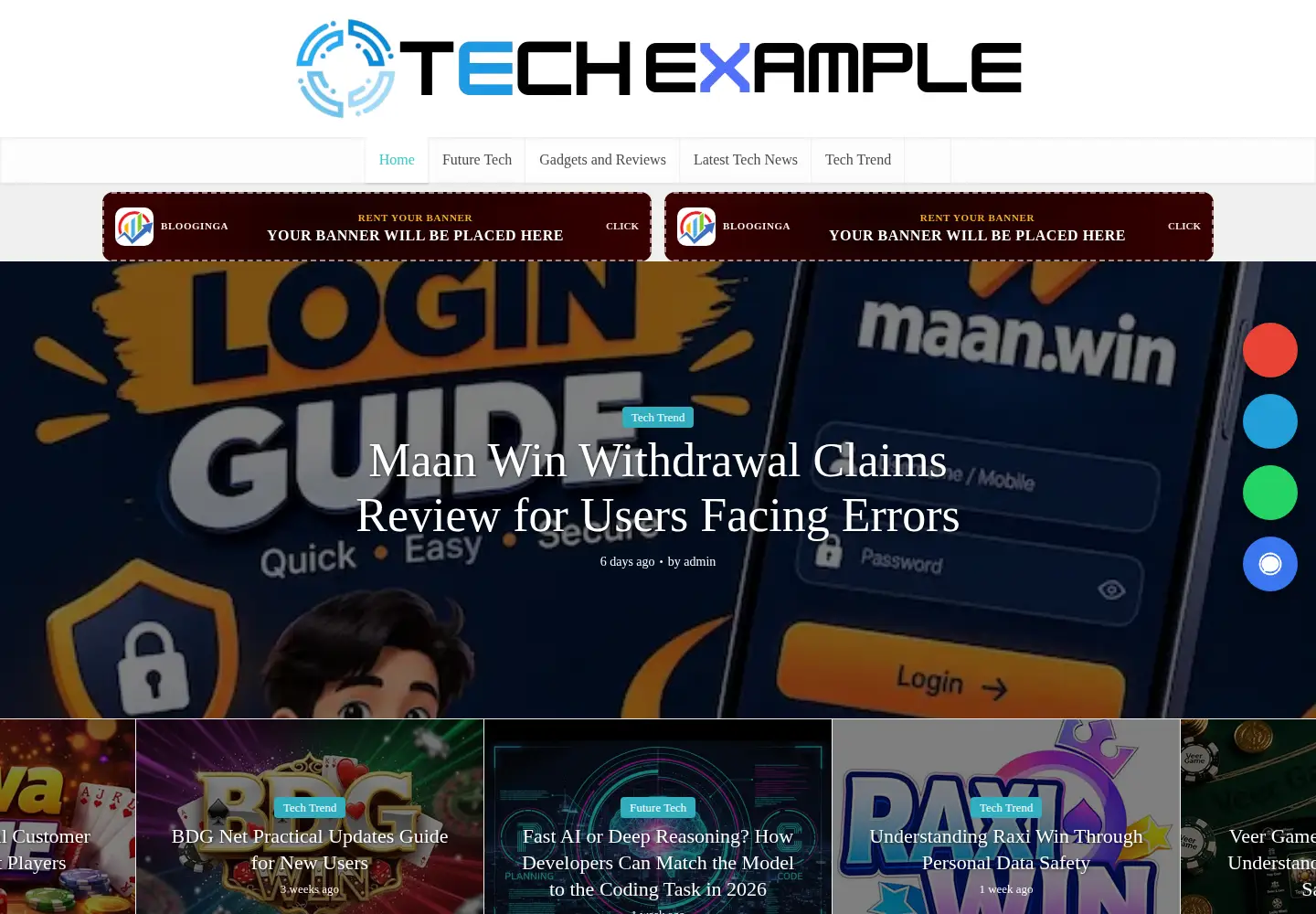 Screenshot of techexample.org
