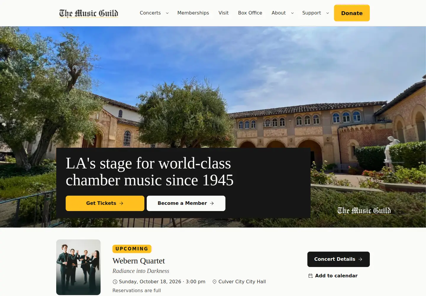 Screenshot of themusicguild.org