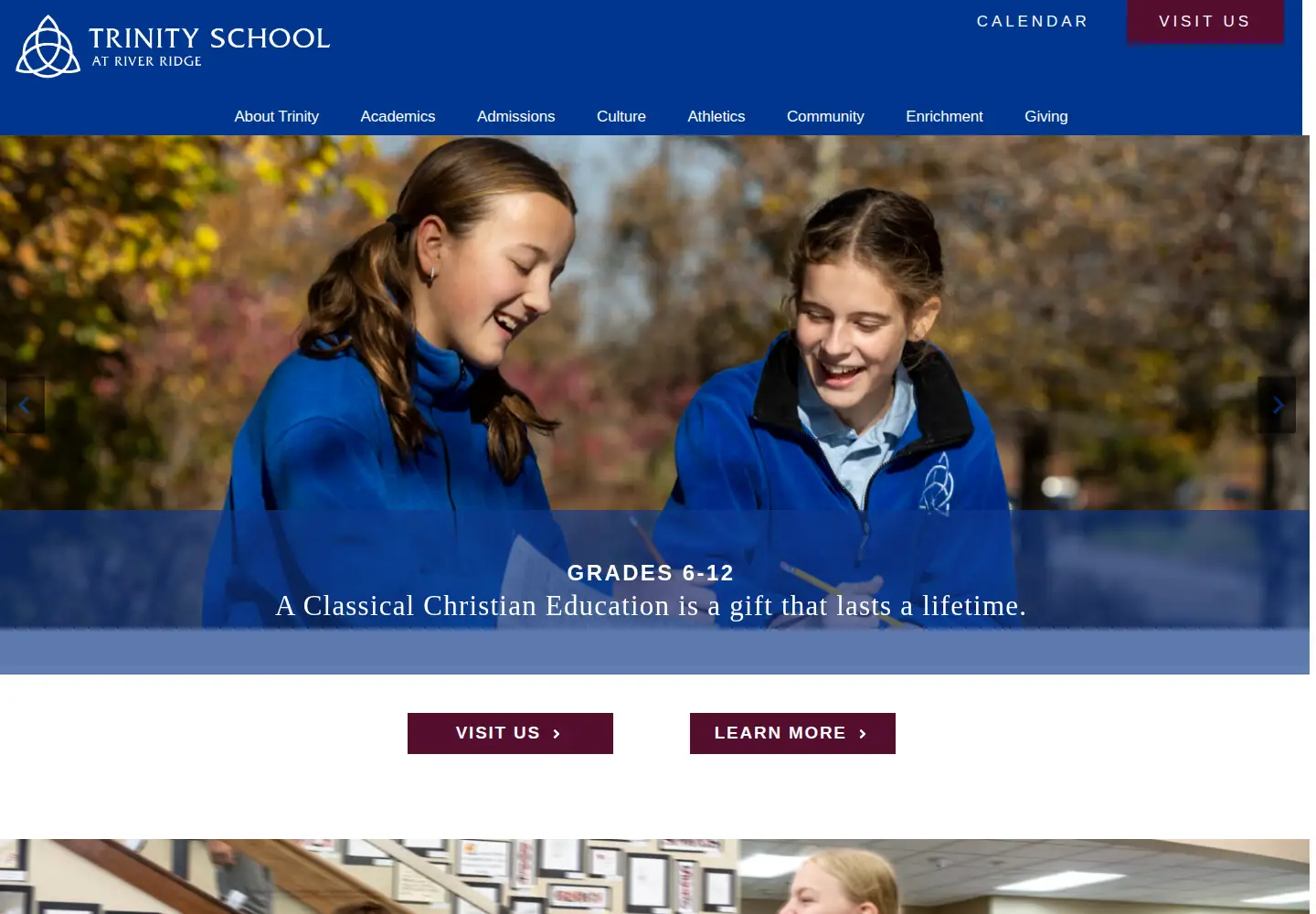 Captured homepage of trinityriverridge.org in the current scan