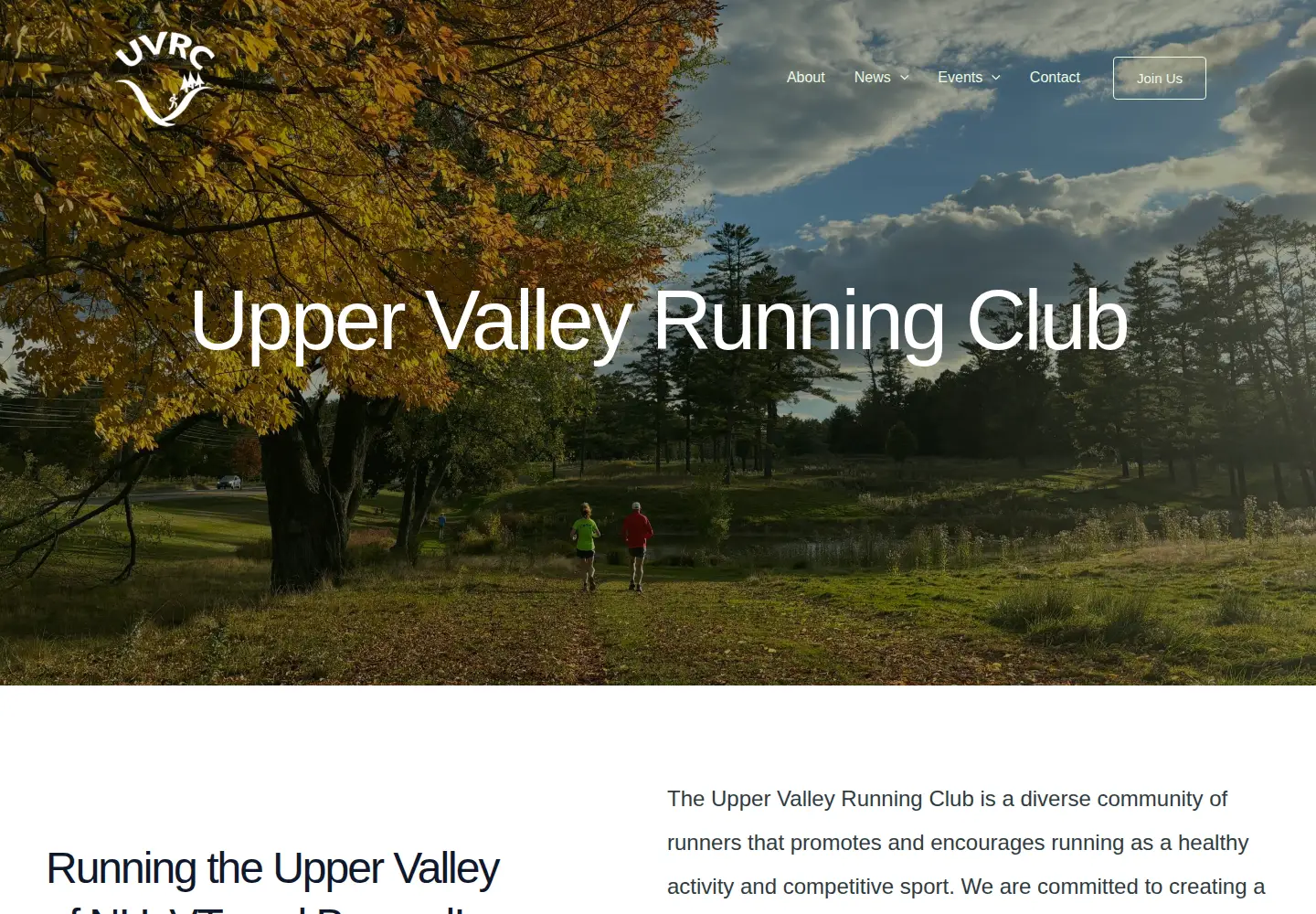 Screenshot of uppervalleyrunningclub.org