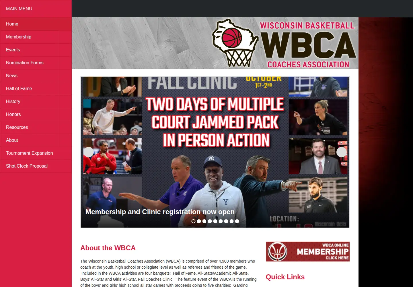 Screenshot of wisbca.org