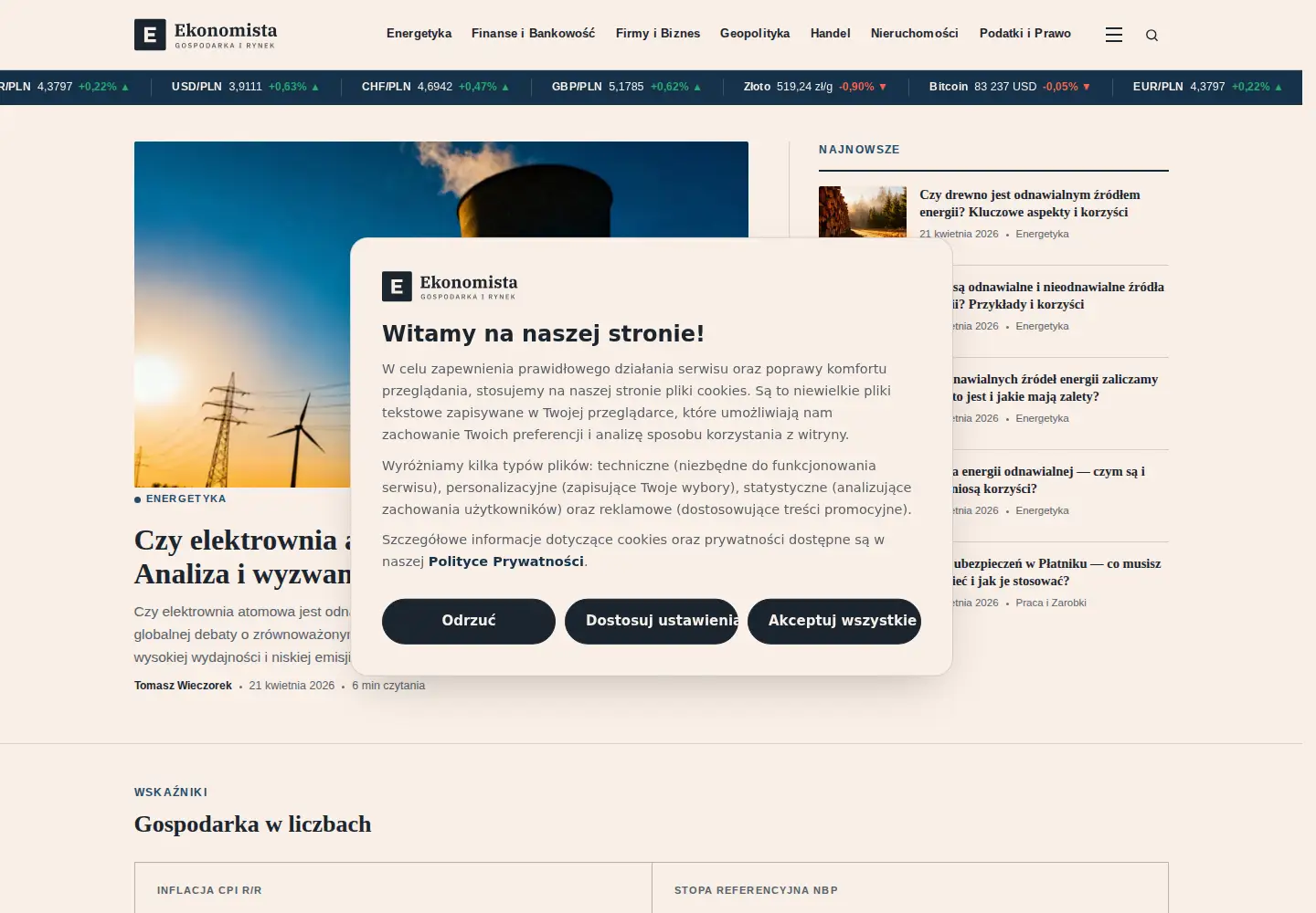 Screenshot of ekonomista.info.pl