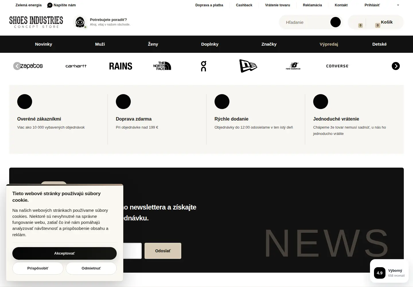 Screenshot of shoesindustries.sk