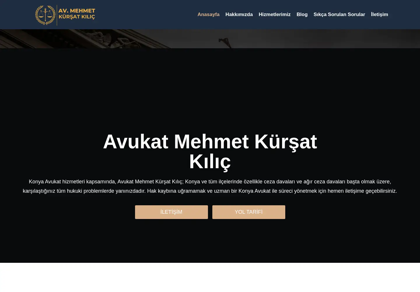 Screenshot of mehmetkursatkilic.av.tr
