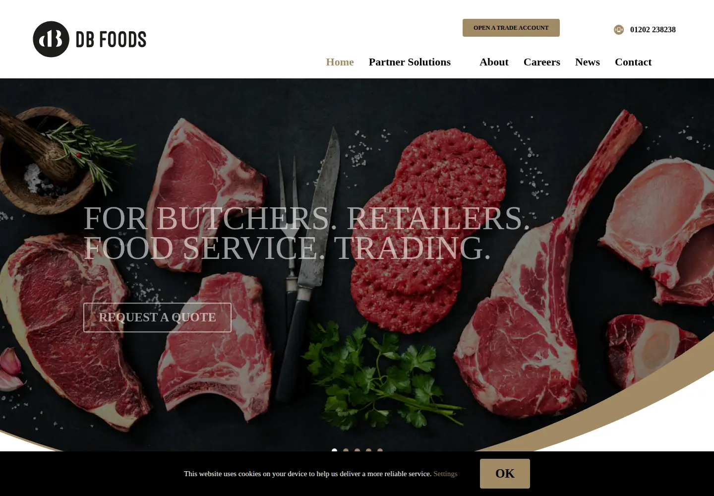 Screenshot of dbfoods.co.uk