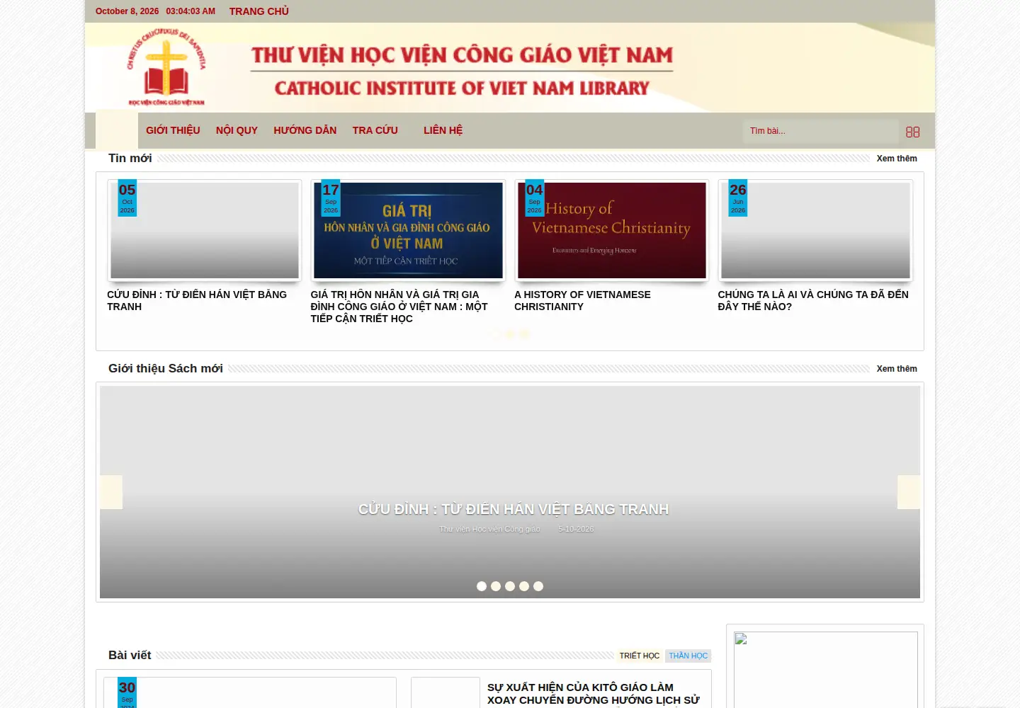 Screenshot of hvcgthuvien.edu.vn