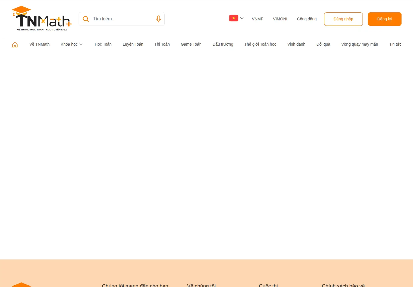 Screenshot of tnmath.edu.vn