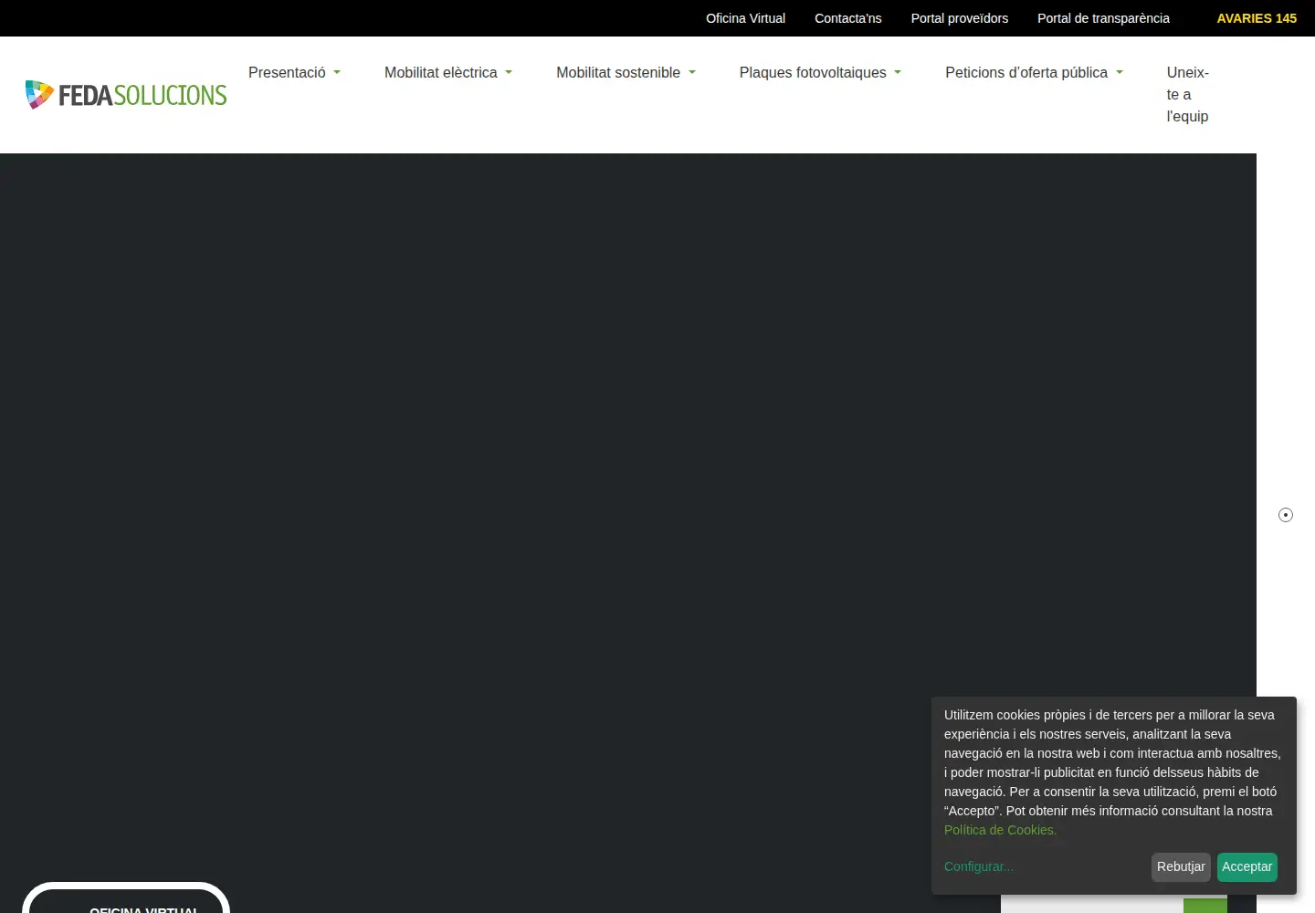 Captured homepage of fedasolucions.ad in the current scan