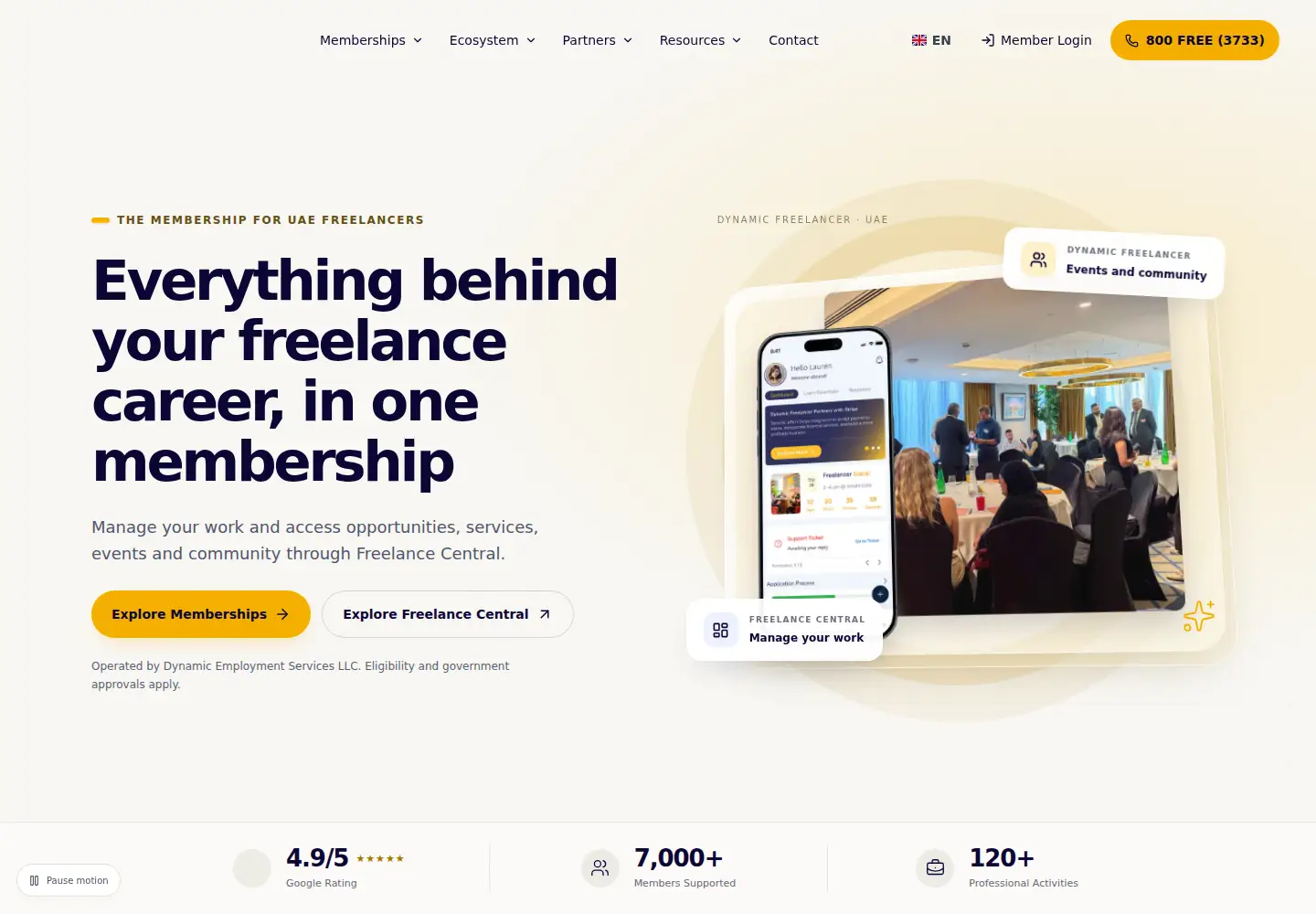 Screenshot of dynamicfreelancer.ae