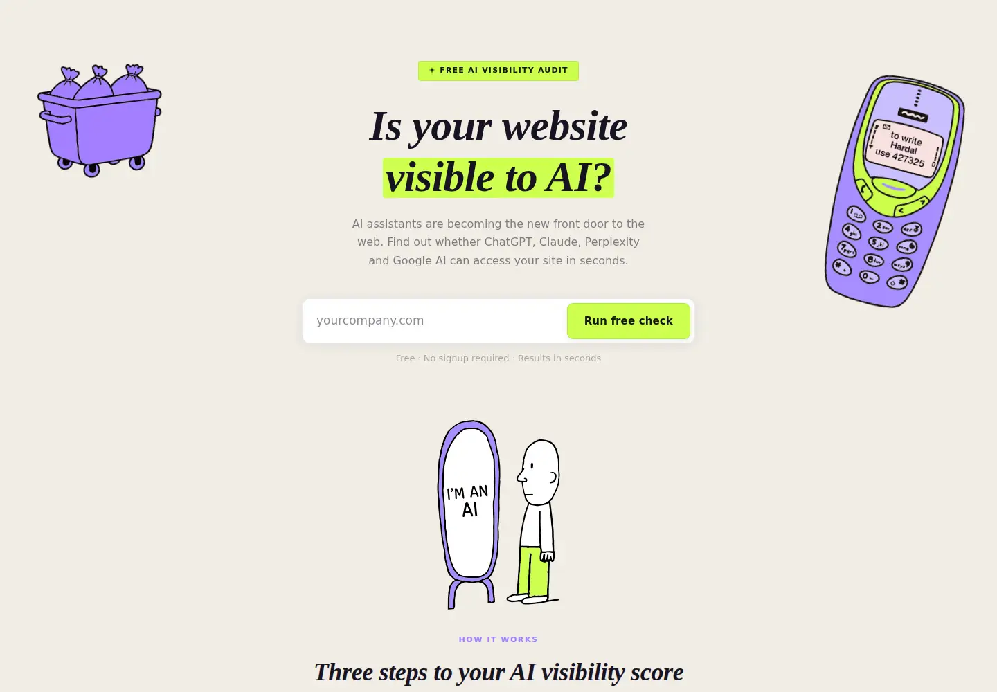 Screenshot of isvisible.ai