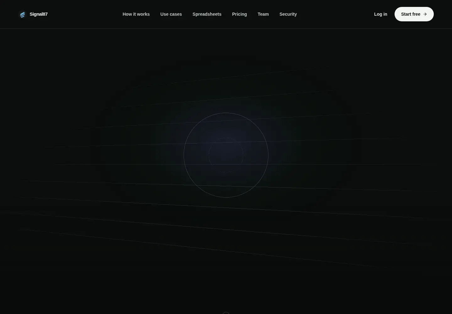 Screenshot of signal87.ai