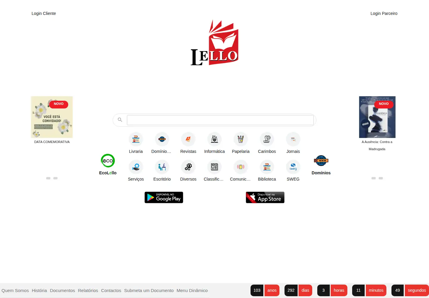 Captured homepage of lello.ao in the current scan