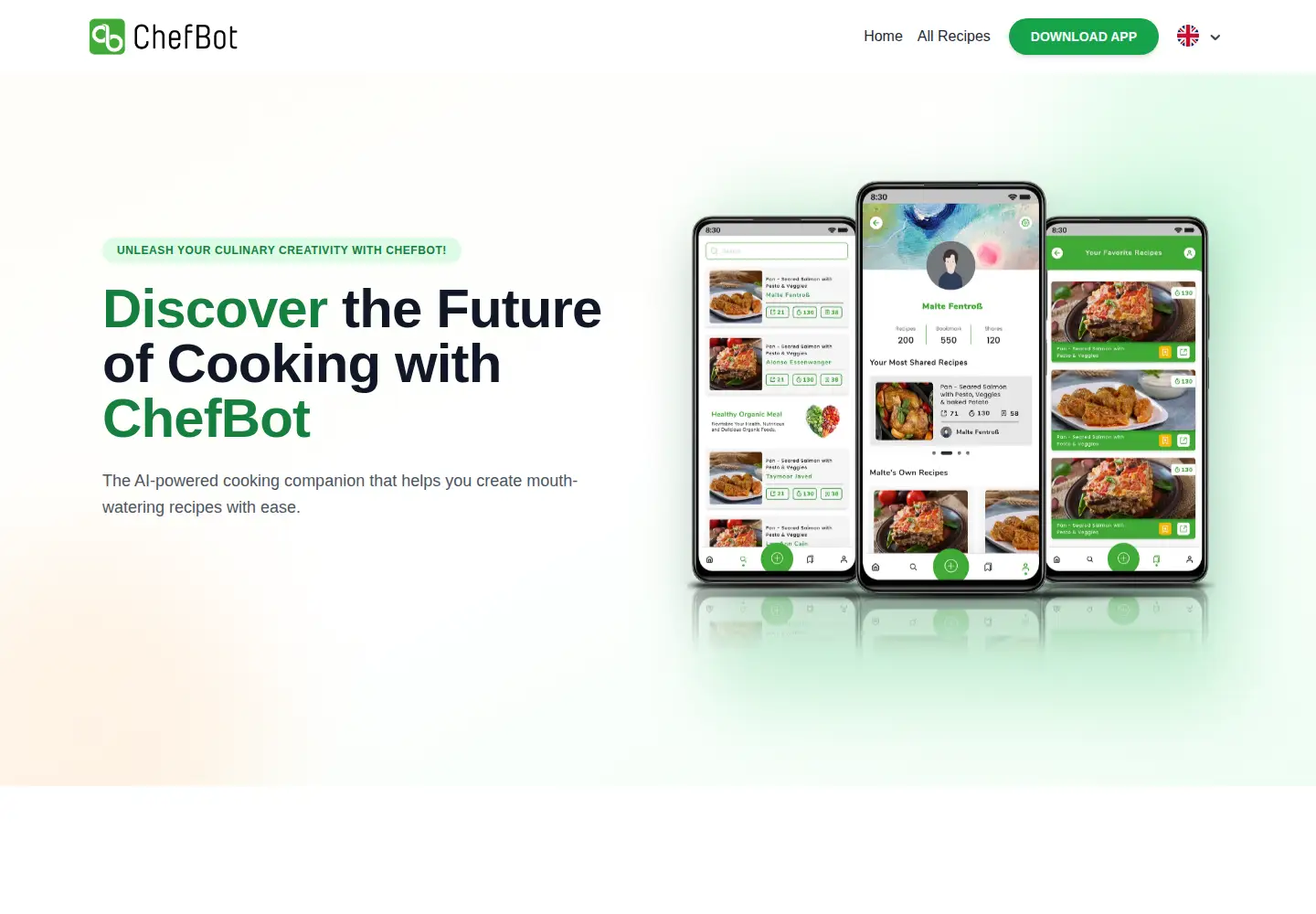 Screenshot of chefbot.app