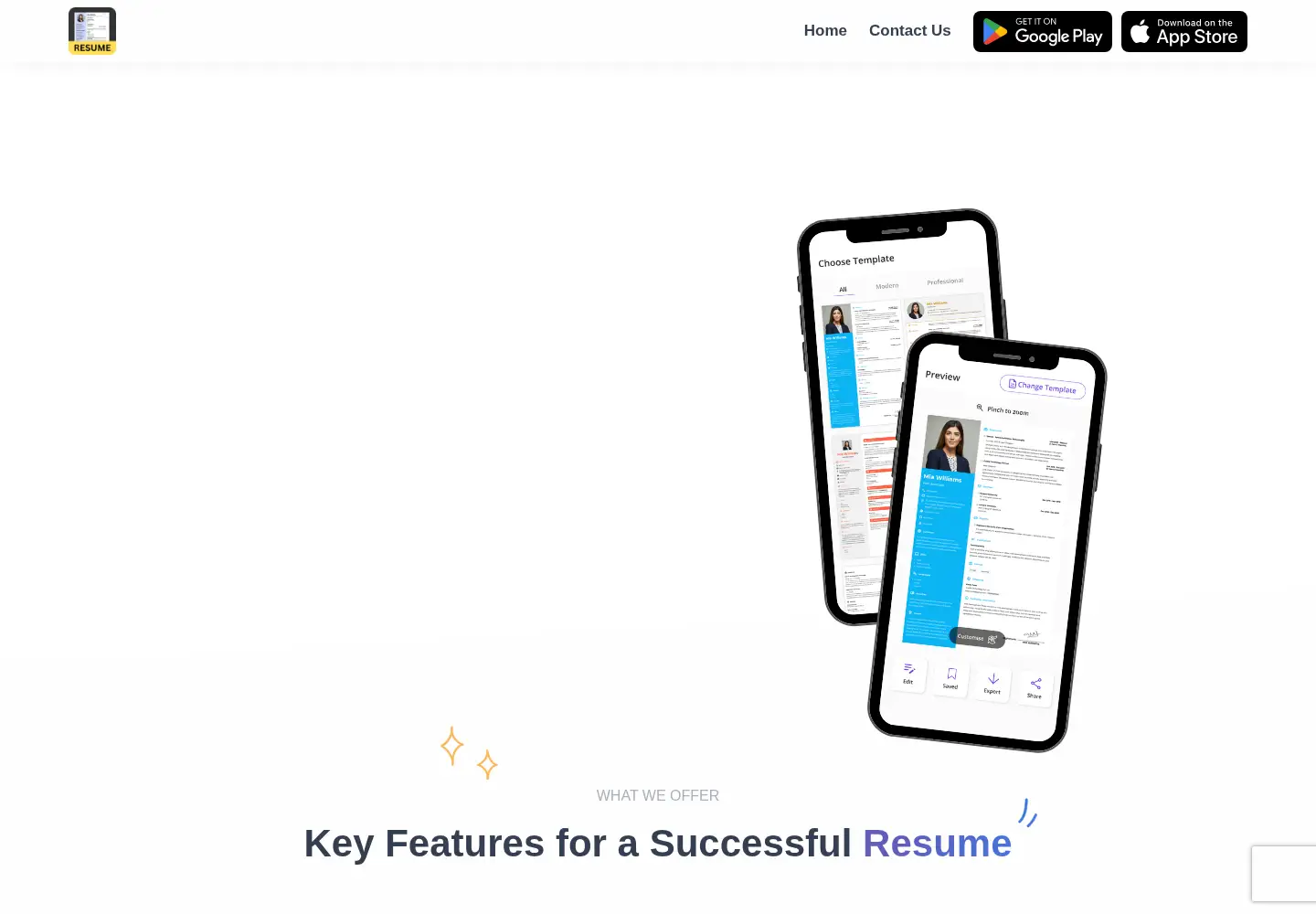 Screenshot of myresumebuilder.app