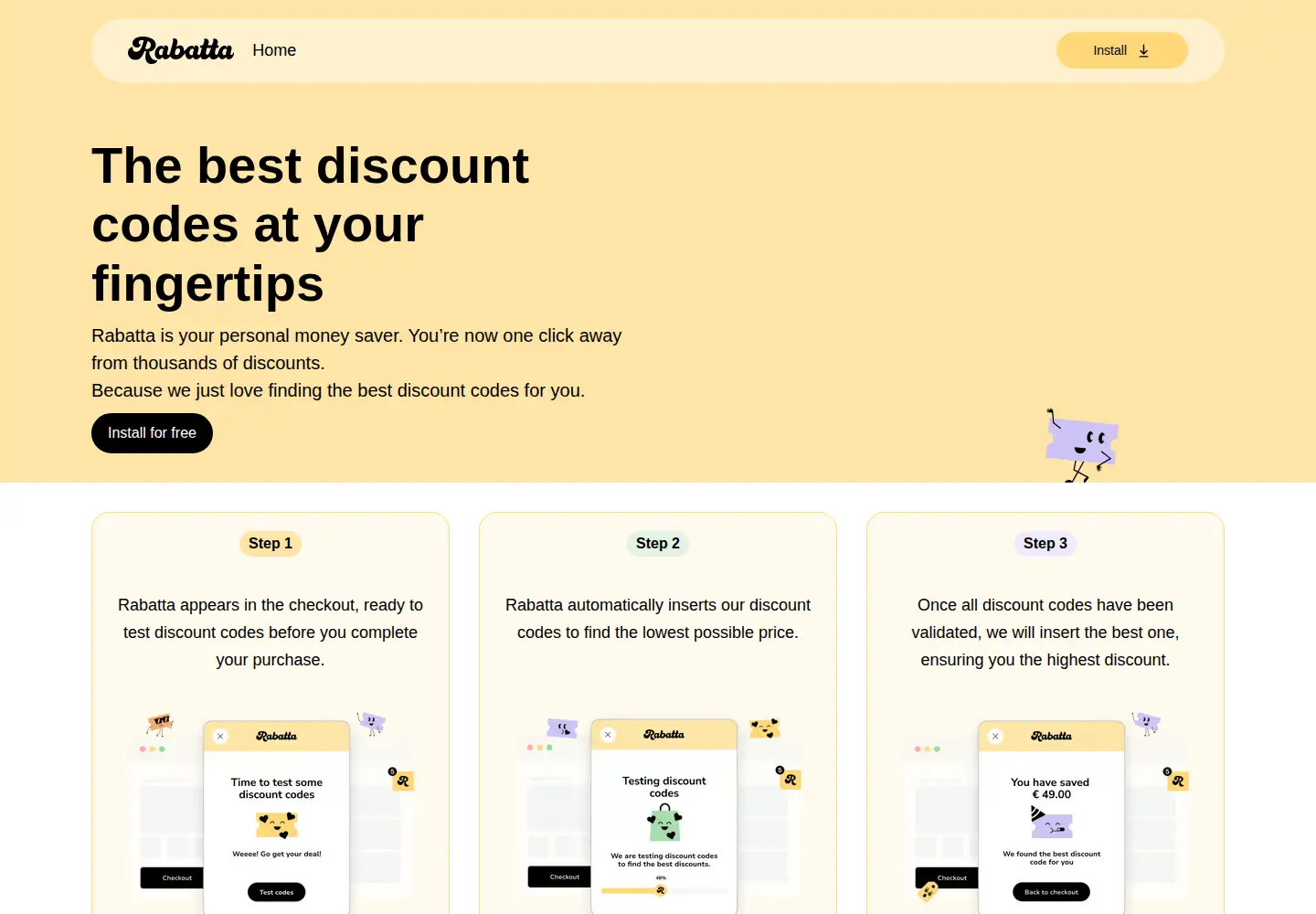 Screenshot of rabatta.app