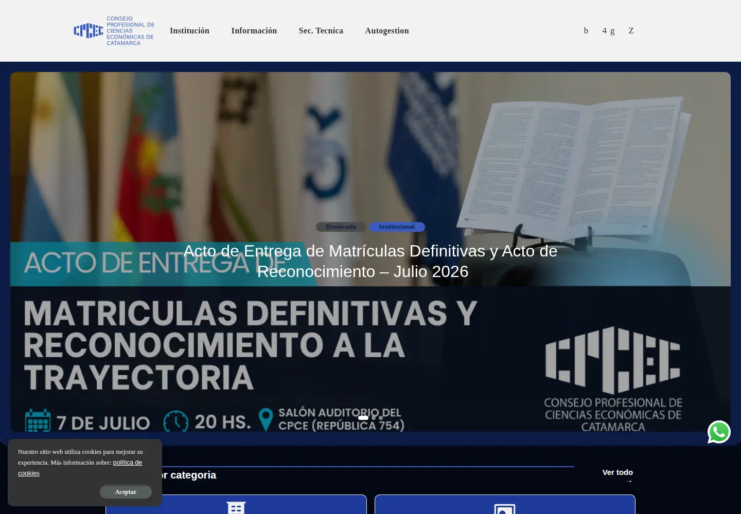 Screenshot of cpcecat.org.ar