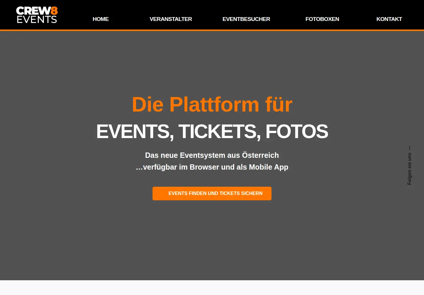 Screenshot of crew8events.at