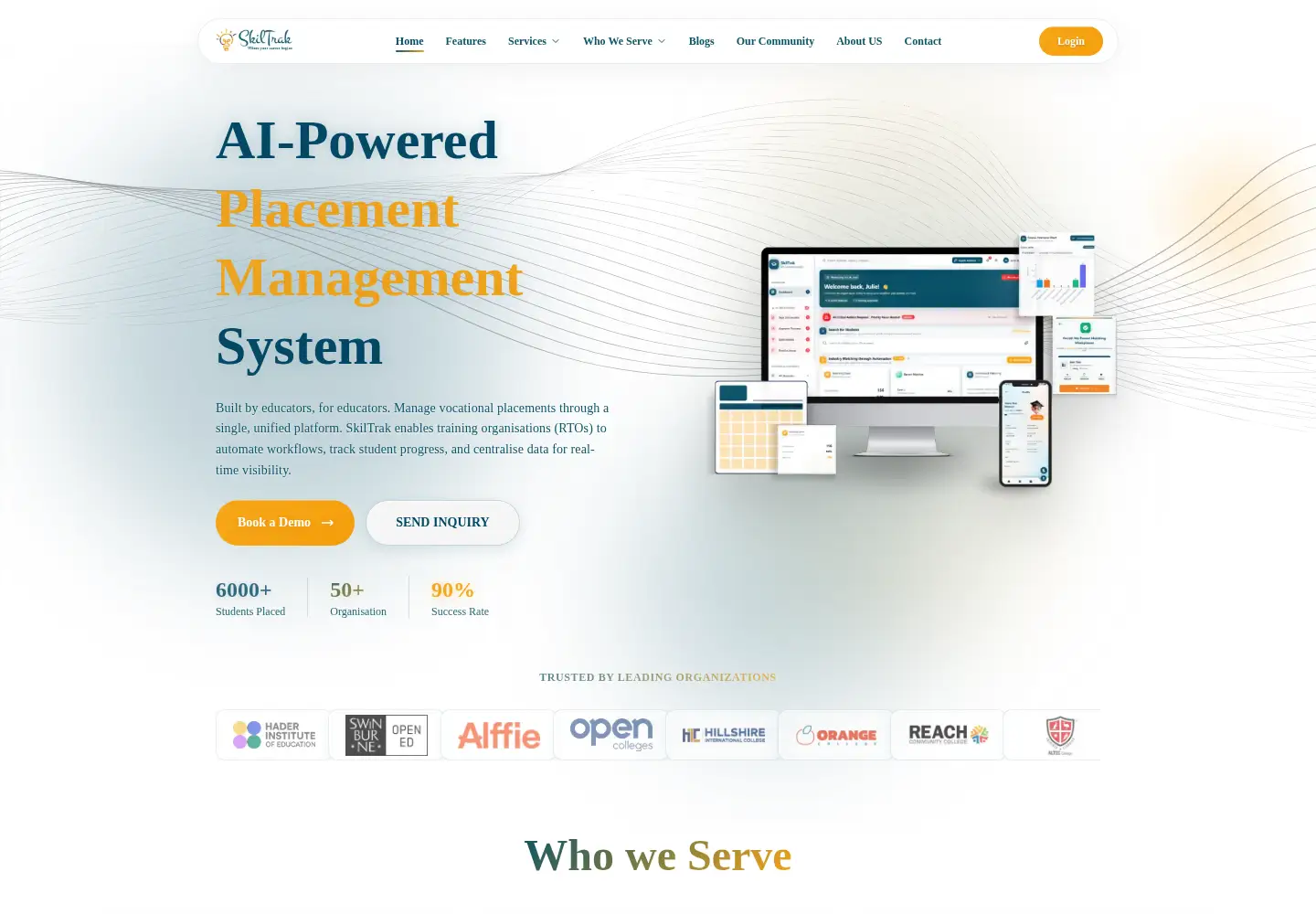 Captured homepage of skiltrak.com.au in the current scan