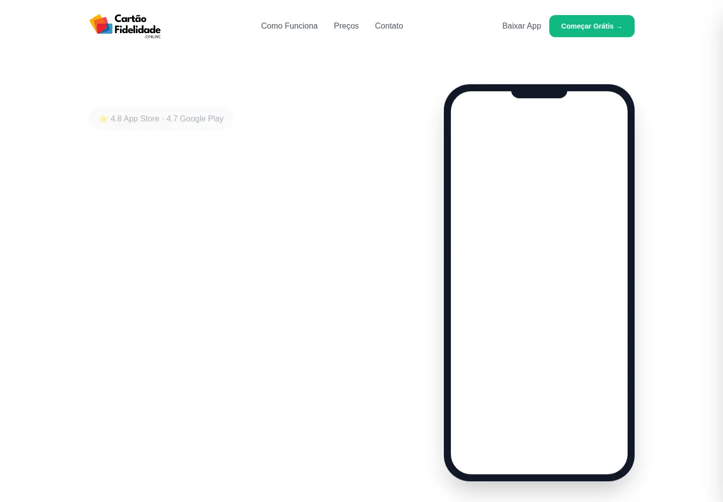 Screenshot of cartaofidelidadeonline.com.br