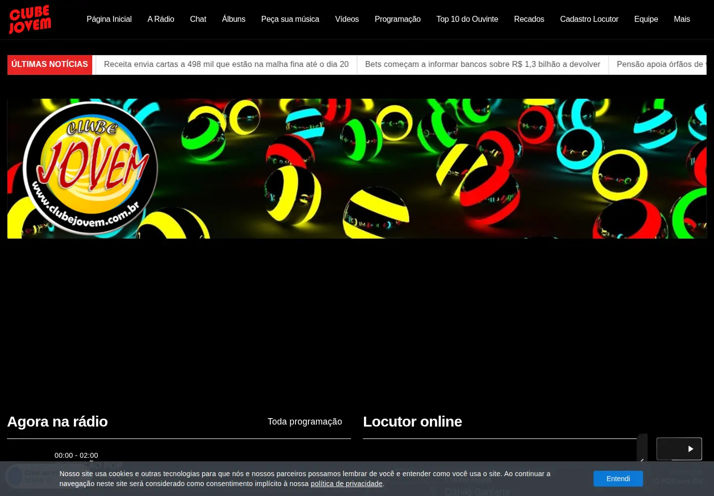 Screenshot of clubejovem.com.br