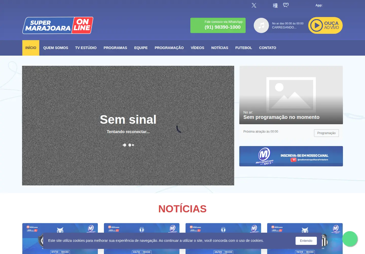 Screenshot of supermarajoara.com.br