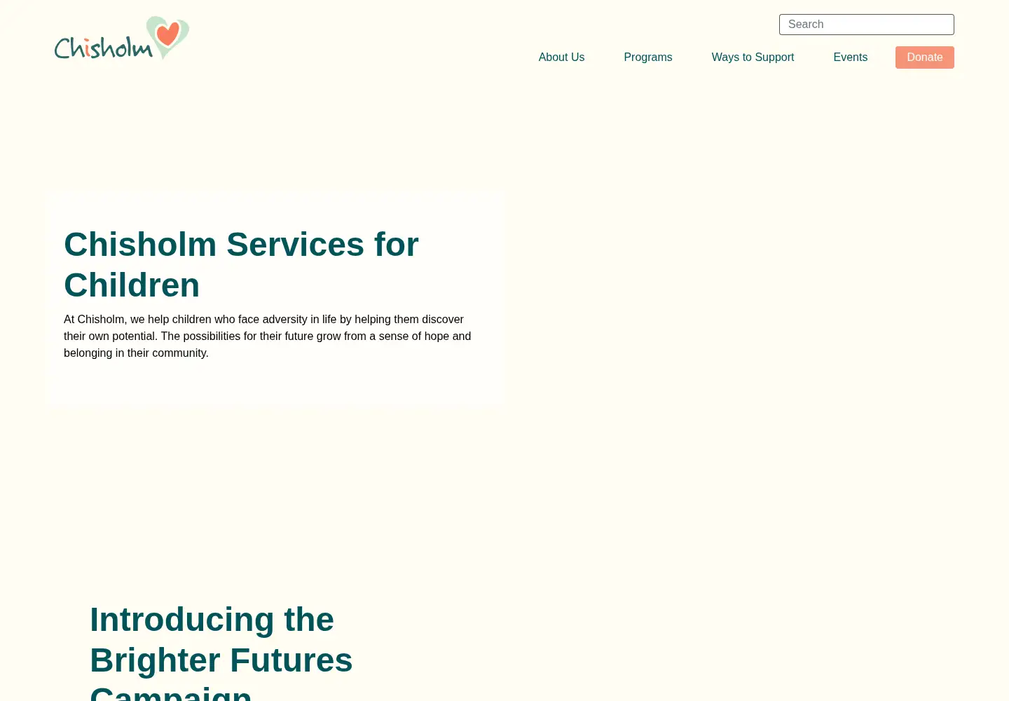 Screenshot of chisholm4children.ca