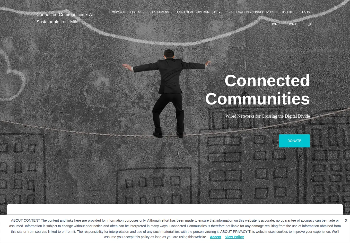 Screenshot of connected-communities.ca