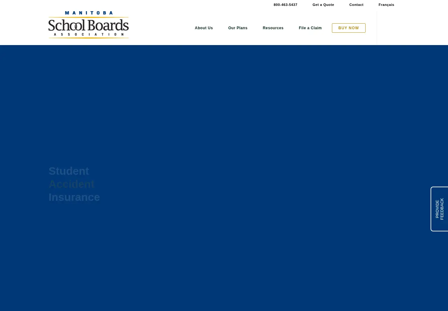 Screenshot of manitobastudentinsurance.ca