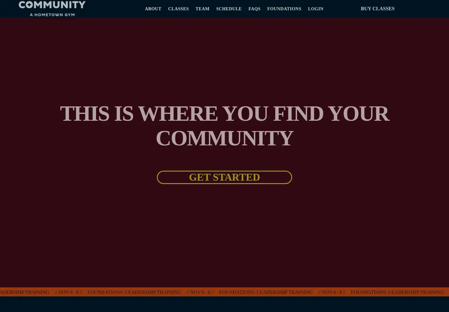 Captured homepage of thecommunitygym.ca in the current scan