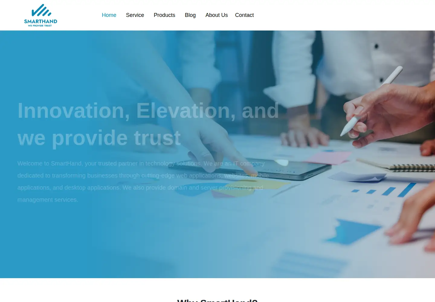 Screenshot of smarthand.co