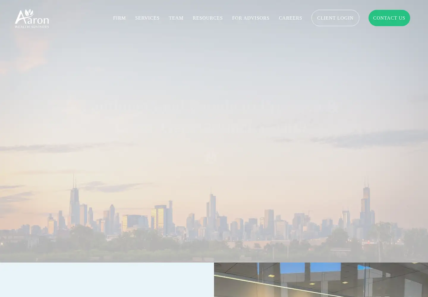 Captured homepage of aaronwealth.com in the current scan
