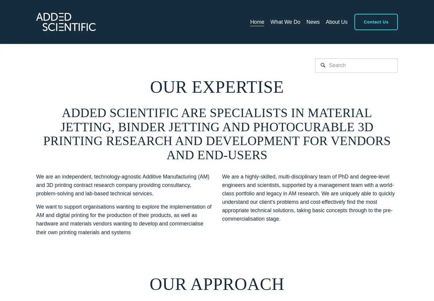 Screenshot of additiveinternational.com