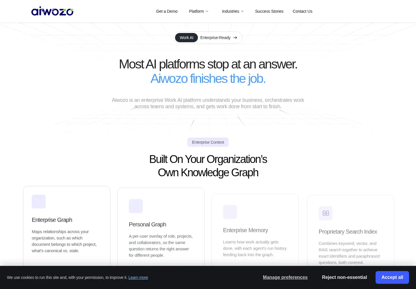 Screenshot of aiwozo.com
