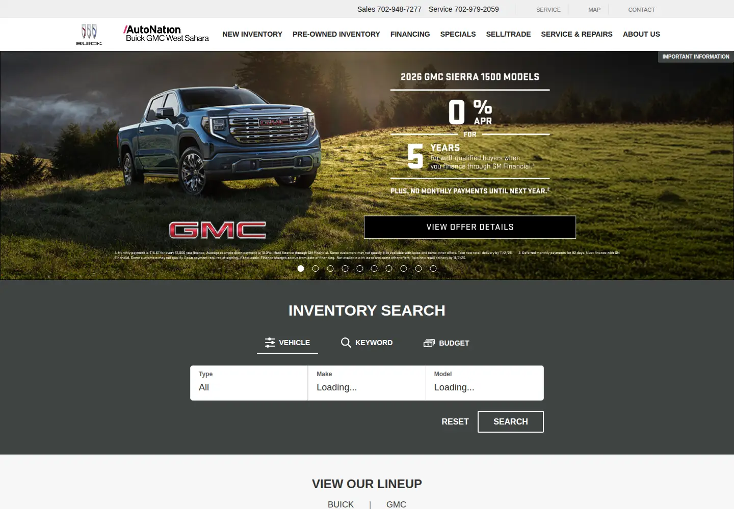 Screenshot of autonationbuickgmcwestsahara.com