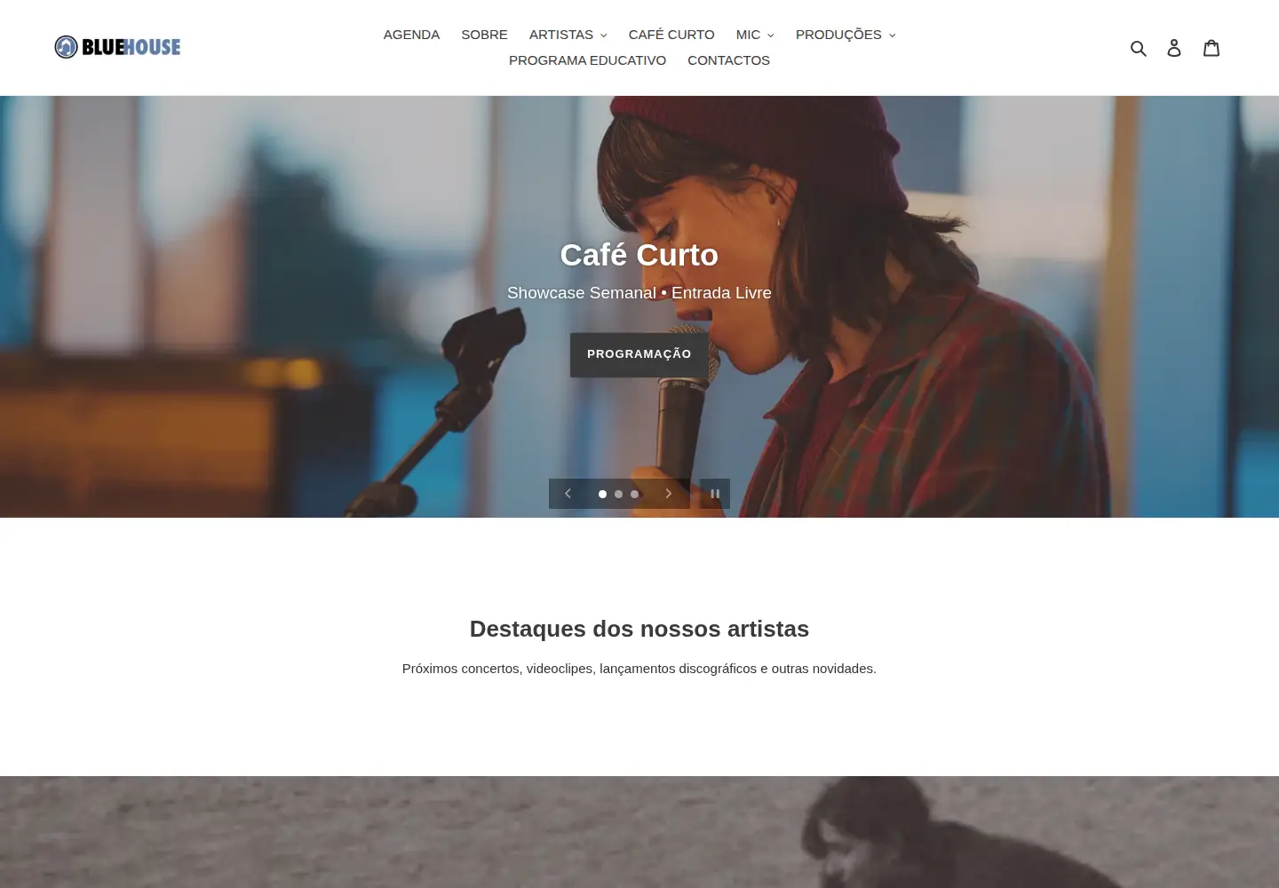 Screenshot of bluehousecoimbra.com