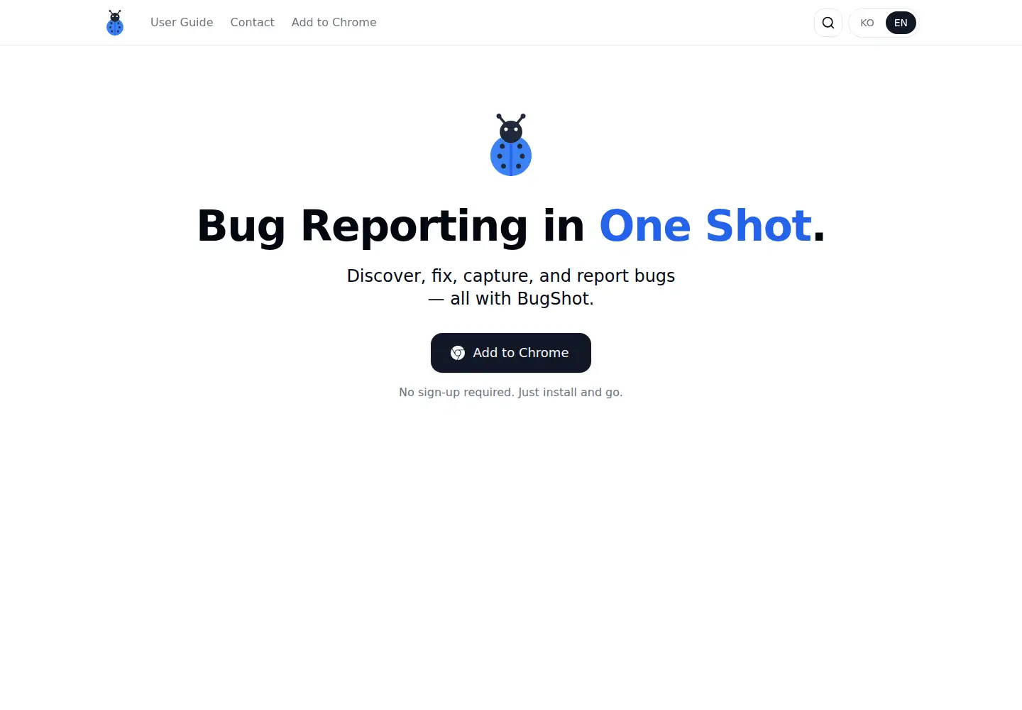 Screenshot of bug-shot.com