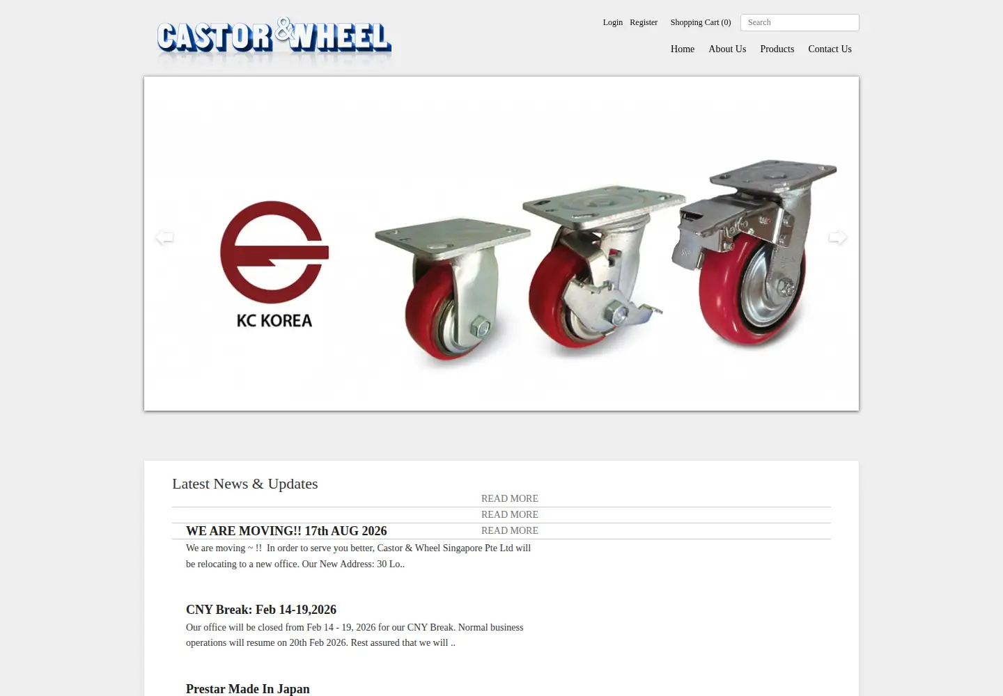 Screenshot of castorwheel.com