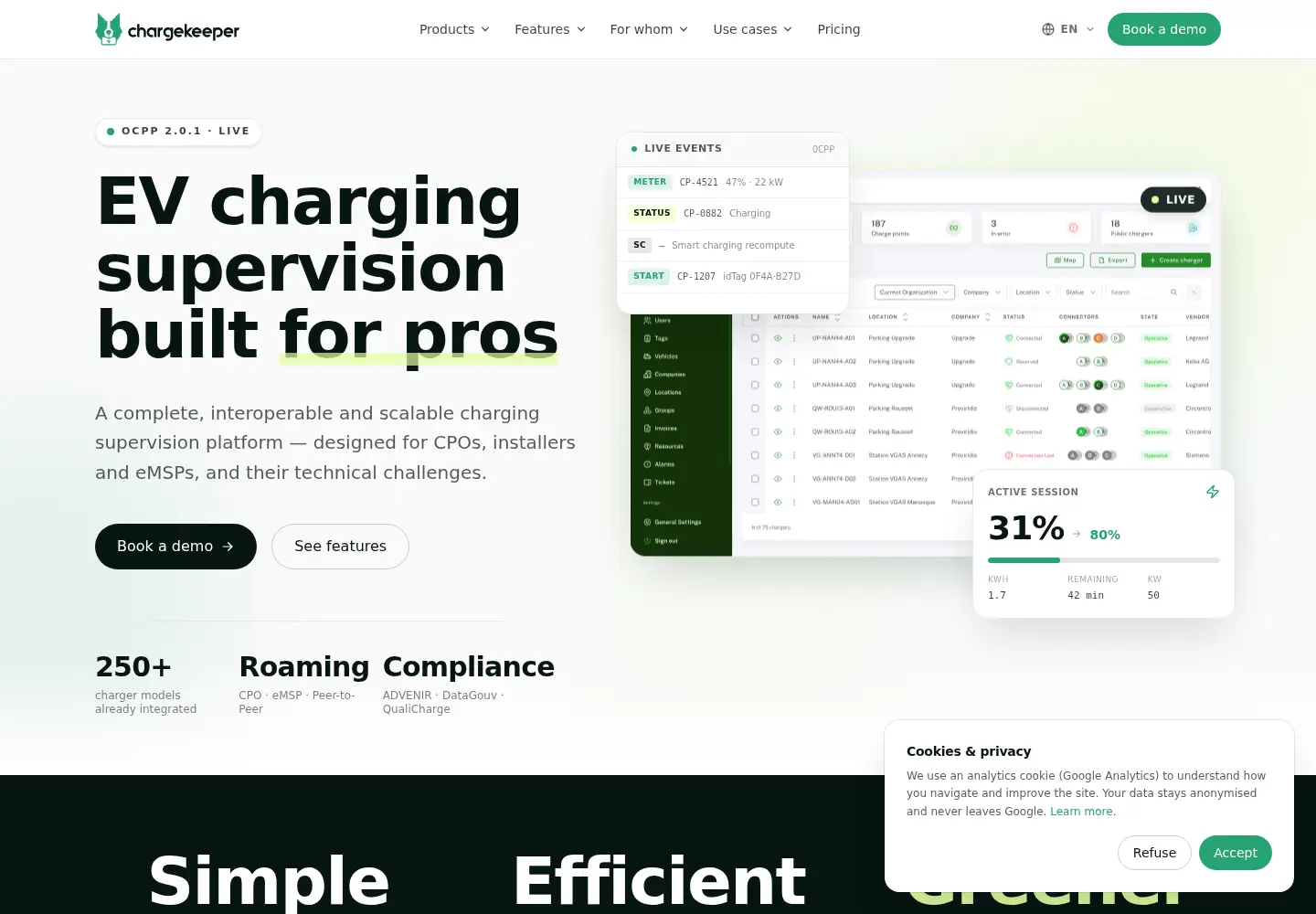 Screenshot of charge-keeper.com