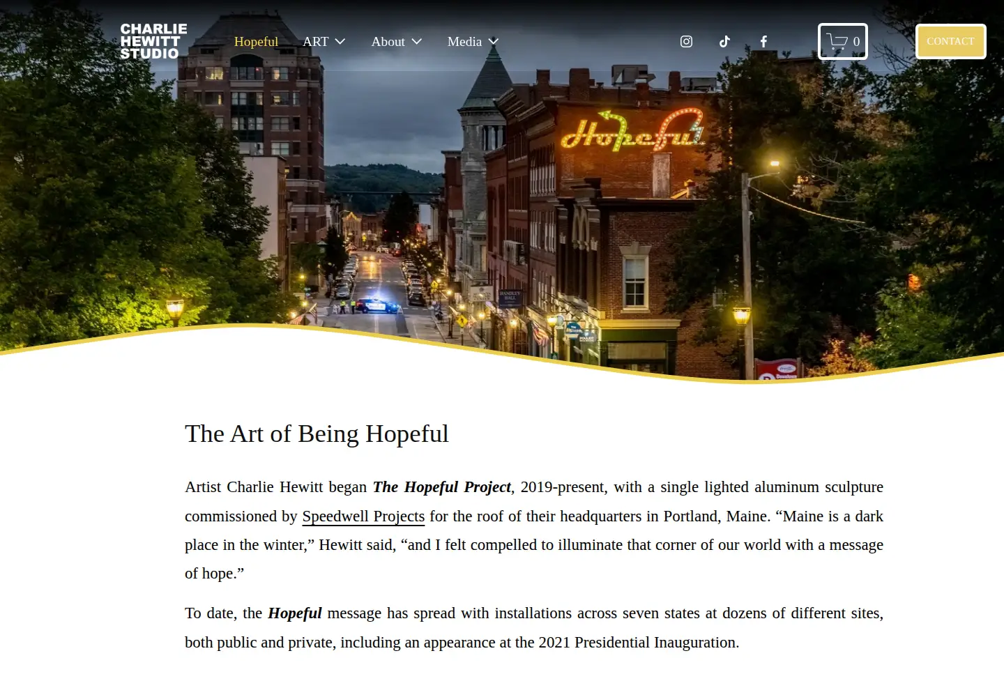 Captured homepage of charliehewitt.com in the current scan
