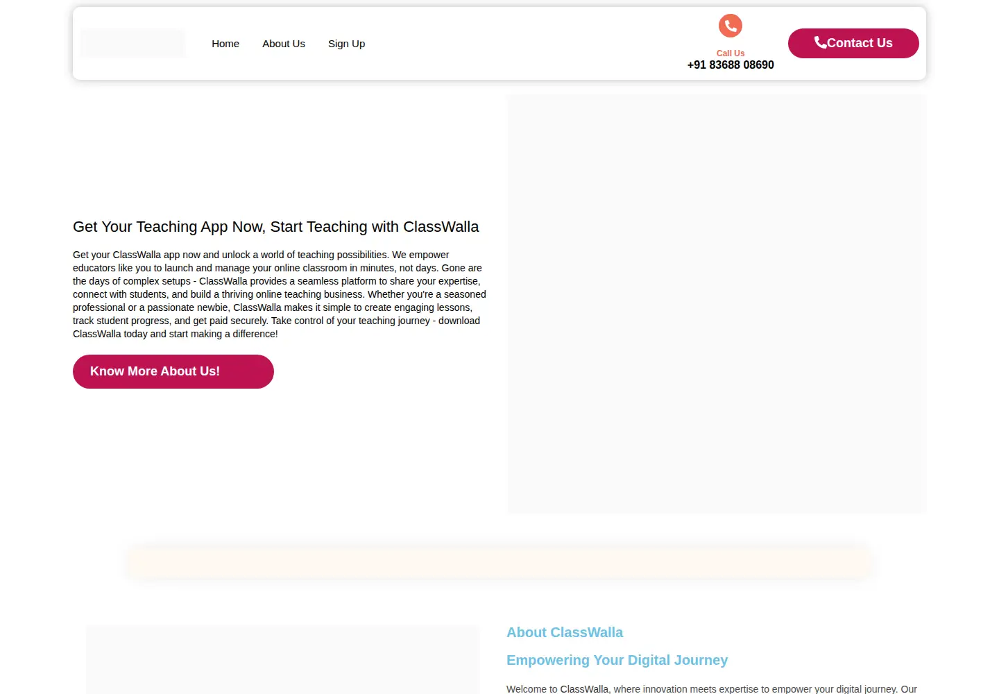 Screenshot of classwalla.com